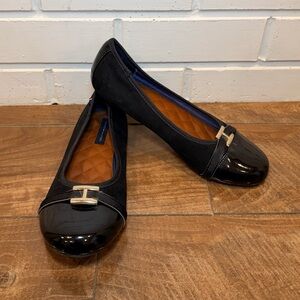 Tommy Hilfiger Black Suede Ballet Flats Size 5